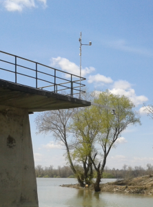 Danube level radar monitoring station at Calafat